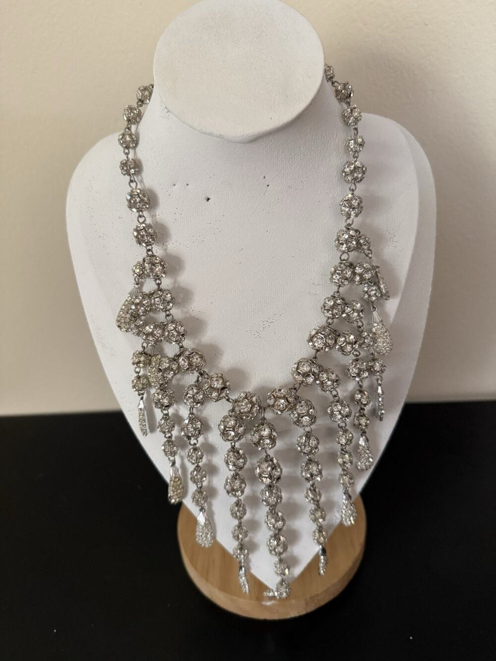 Blair Delmonico Crystal Beaded Dangle Necklace Multi Dangles Unique RARE
